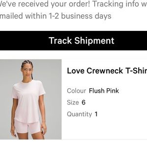 Lululemon love crew size 6